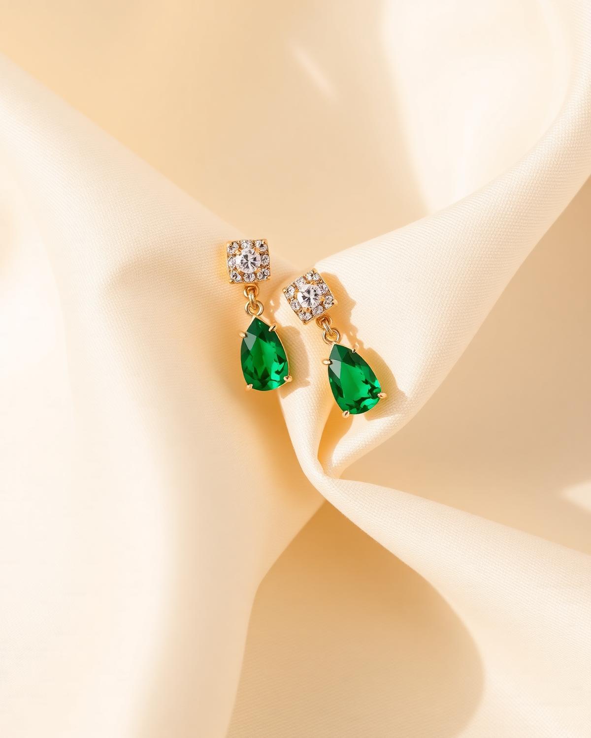 Emerald Earrings — Colombian emerald jewelry